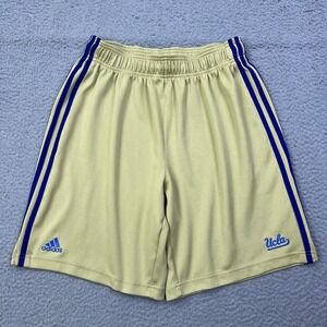 UCLA Bruins Adidas Athletic‎ Shorts Womens L Gold Side Stripe Logo Basketball 9"